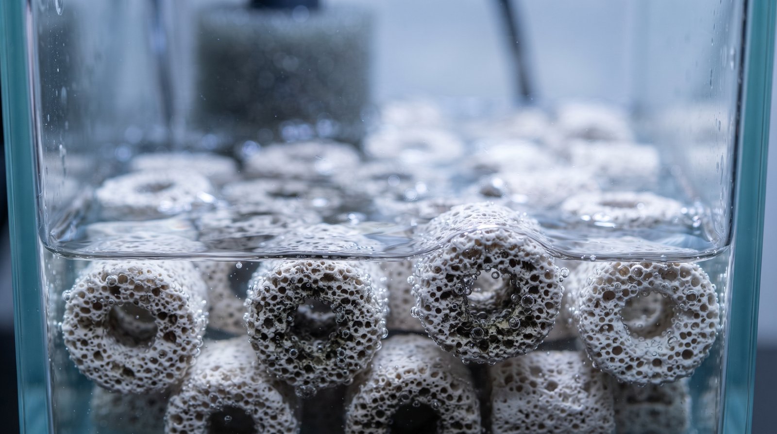 Material filtrante poroso para acuarios